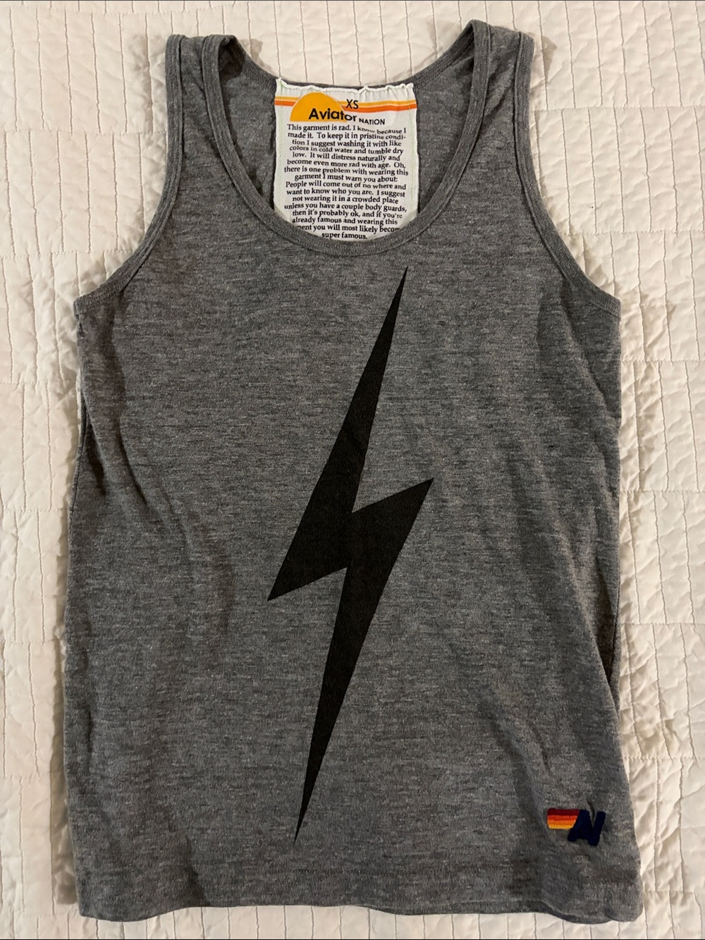 Aviator nation tank lightning bolt